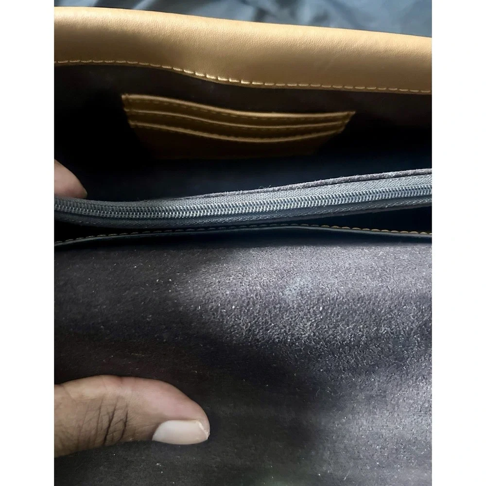 Michael Kors Greenwich Medium Shoulder Bag Brown MK Signature Gold‎ Chain